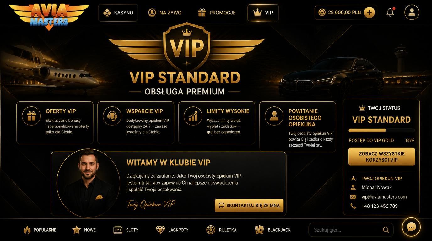 Sekcja VIP z luksusowym wyglądem i ofertami premium